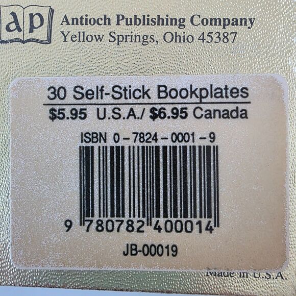 Vintage Self Stick Bookplates 30 Antique Antioch Bookplates Decorative Labels - Picture 5 of 9